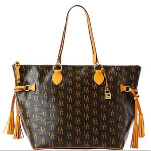 Dooney & Bourke Brown T Moro Tassel O-Ring Shopper